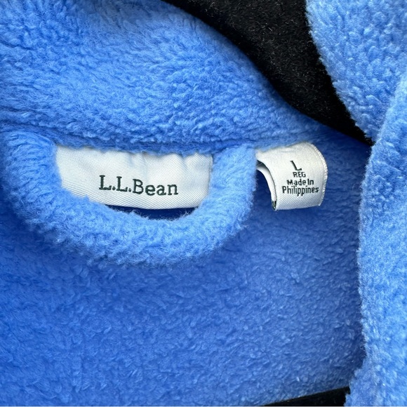 L.L.Bean winter fleece robe front zip size L - Picture 4 of 5